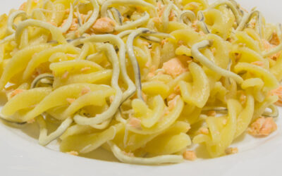 Fusilli amb gules i salmó